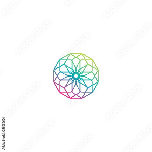 illustration logo abstract circle logo design concept