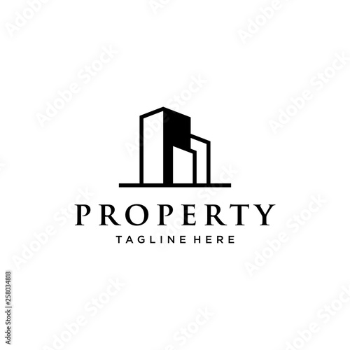 building real estate property logo design concept