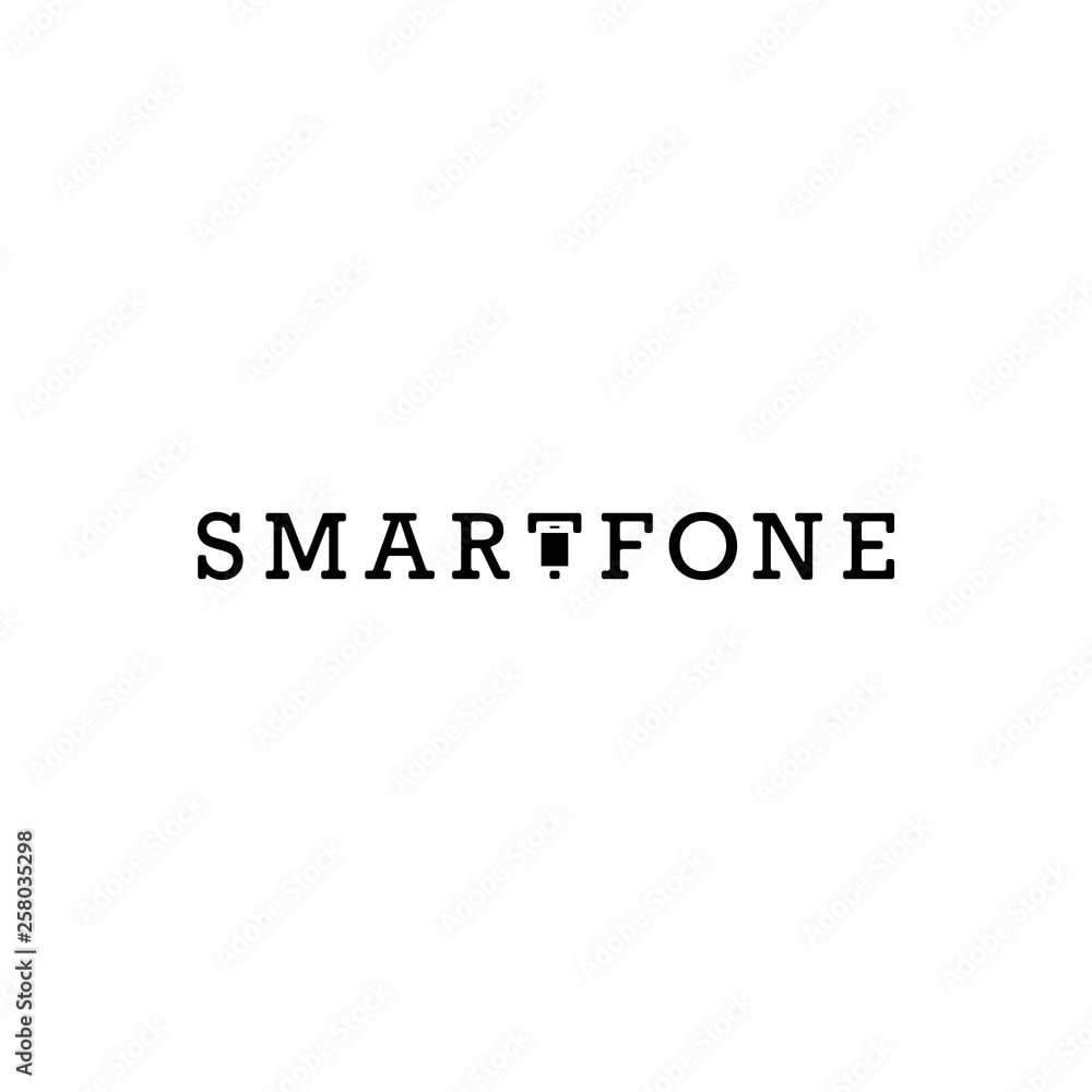 simple illustration from wordmark logo for smartfone design inspiration