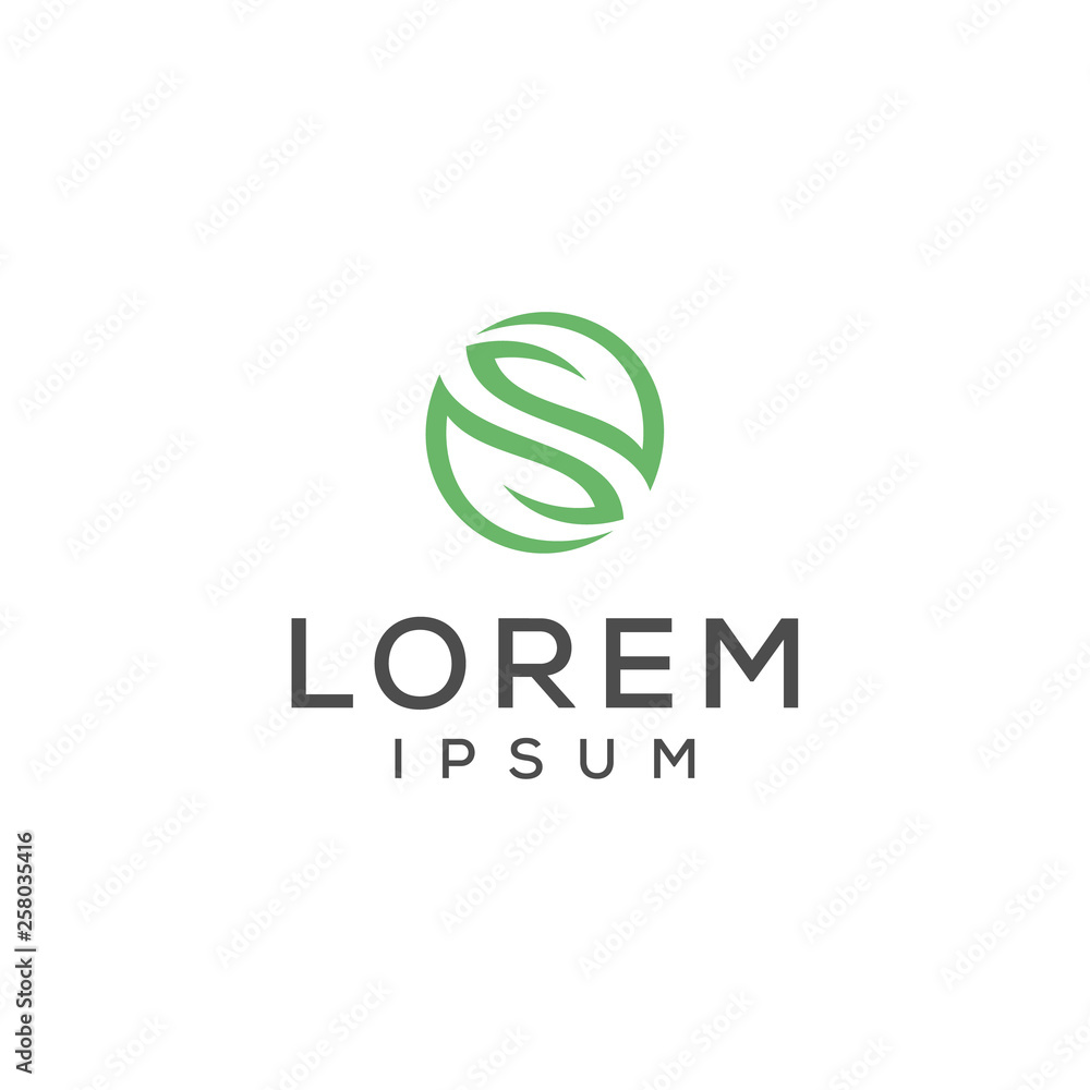 leaf circle logo design leaf circle logo design