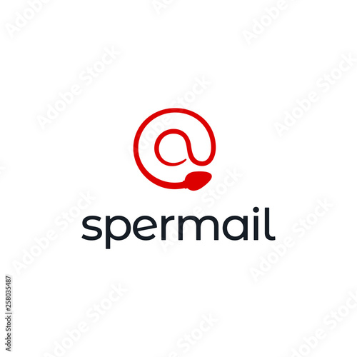 Combination logo from sperm with email logo concept