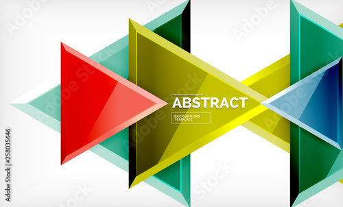 Free Download Tech futuristic geometric 3d shapes, minimal abstract background - GFXLoad
