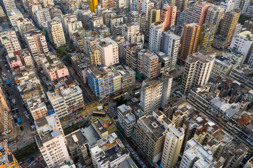  Aerial view of Hong Kong city