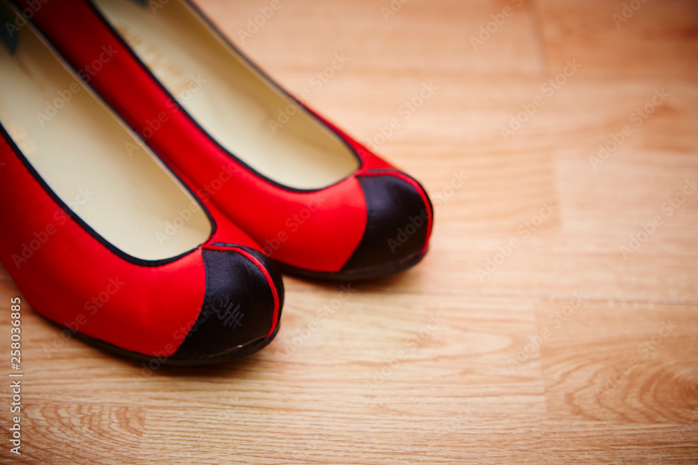 Korean traditional craft, shoes on flooring Korean traditional craft, shoes on flooring