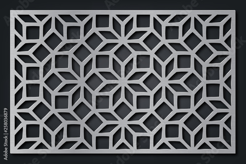 Decorative panel. Laser cutting, die cutting or stencil.