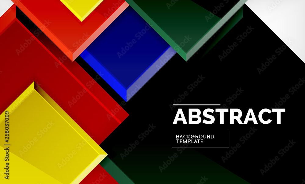 Geometric abstract background, modern square design Geometric abstract background, modern square design