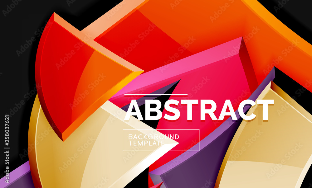 Squares and triangles geometrical background Squares and triangles geometrical background