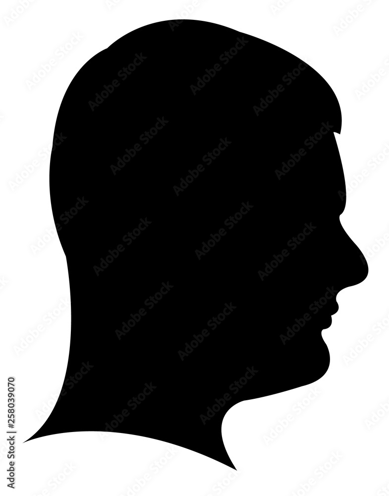 a man head silhouette vector a man head silhouette vector