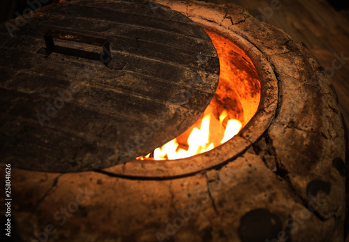 Bread cooked in a Tandir oven, Azerbaijan  photo