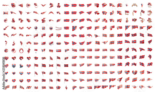 very big collection of vector flags of the Norway
