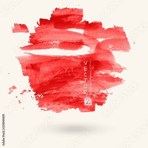 Red ink paint spots. Drops texture isolated on white background.