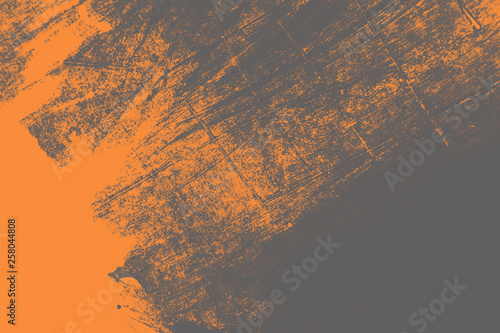 grey orange and blue paint brush strokes background 