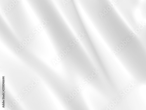 Beautiful White Satin Fabric for Drapery Abstract Background. Silk Fabric.