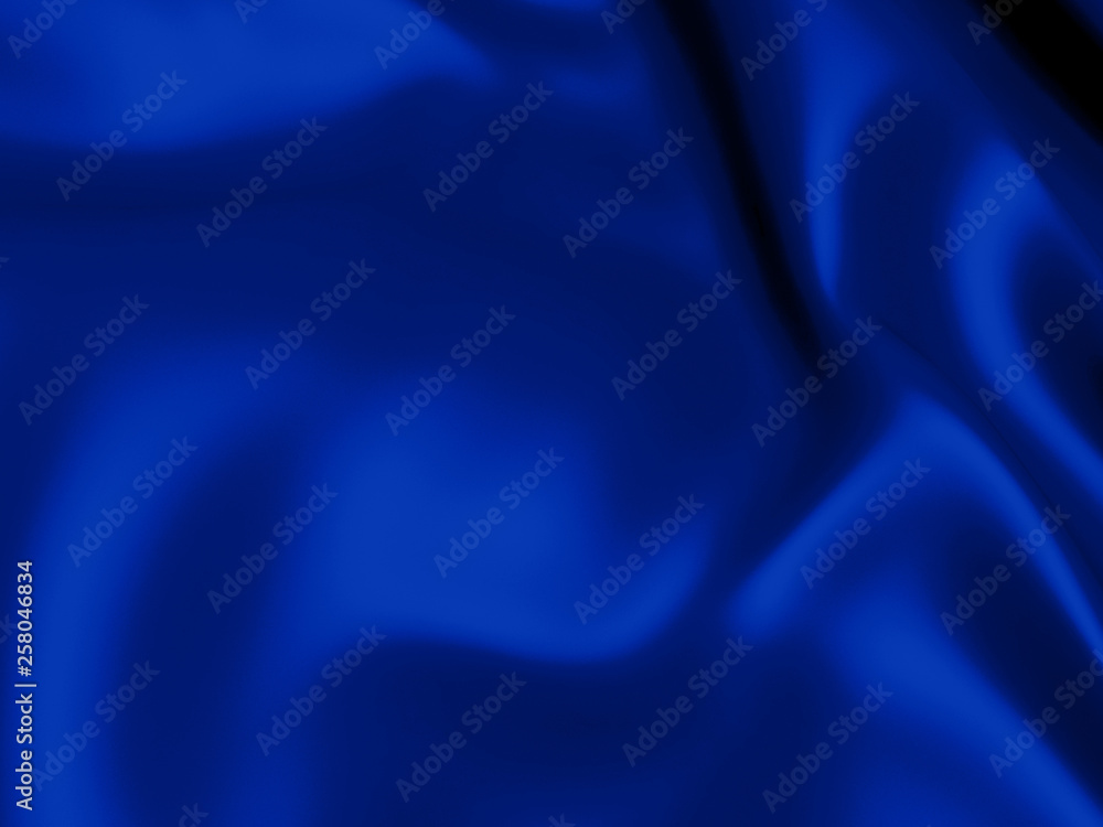 Obraz premium Beautiful Black Satin for Drapery Abstract Background. Dark Silk Fabric.