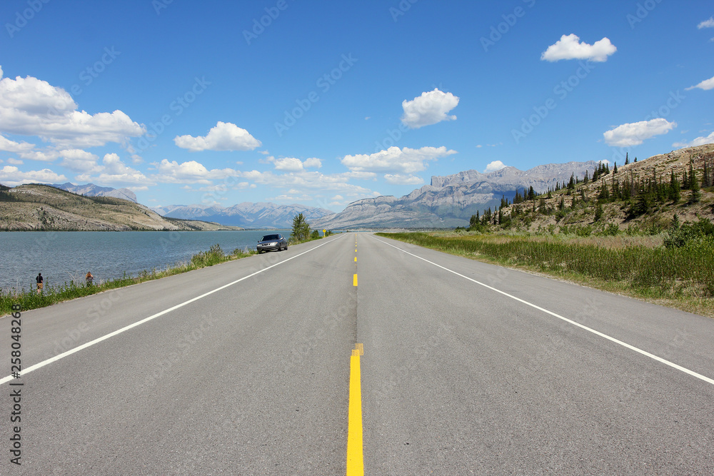 A road trip through the mountains.