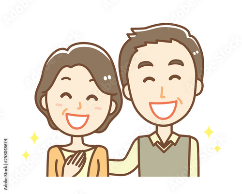 シニア　夫婦　安心　上半身