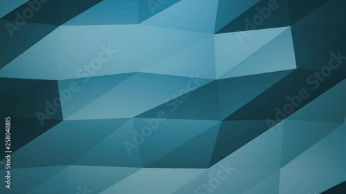 polygonal background. Abstract geometrical 3D render. Semless loop smooth animation