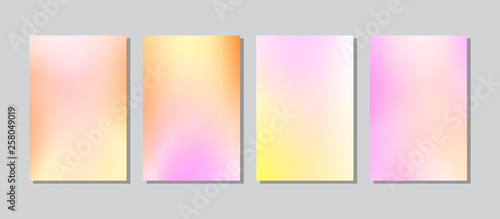 Screen gradient set with modern abstract backgrounds.