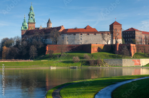 The medieval Wawel castle in Kracow, Poland photo