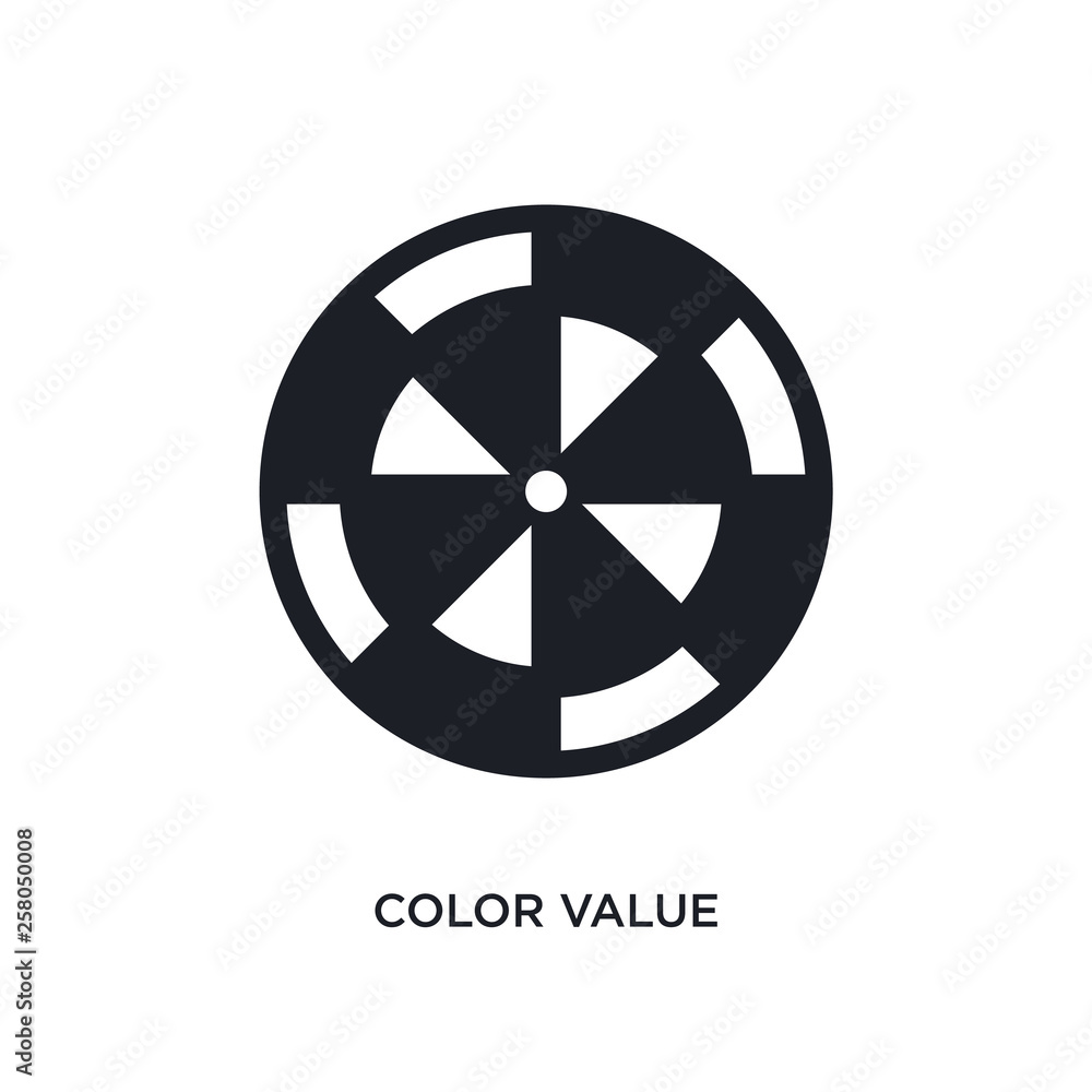 Obraz premium color value isolated icon. simple element illustration from technology concept icons. color value editable logo sign symbol design on white background. can be use for web and mobile