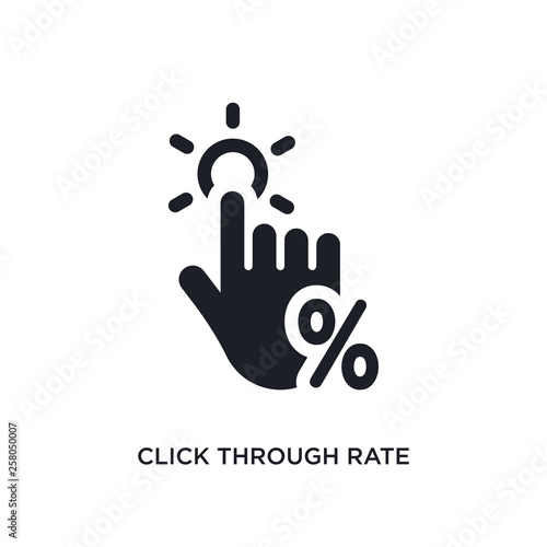 click through rate isolated icon. simple element illustration from technology concept icons. click through rate editable logo sign symbol design on white background. can be use for web and mobile