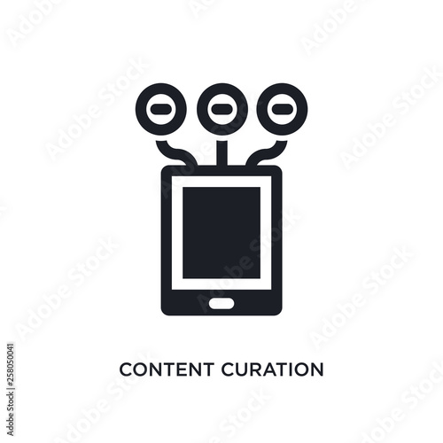 content curation isolated icon. simple element illustration from technology concept icons. content curation editable logo sign symbol design on white background. can be use for web and mobile