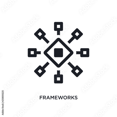 frameworks isolated icon. simple element illustration from technology concept icons. frameworks editable logo sign symbol design on white background. can be use for web and mobile