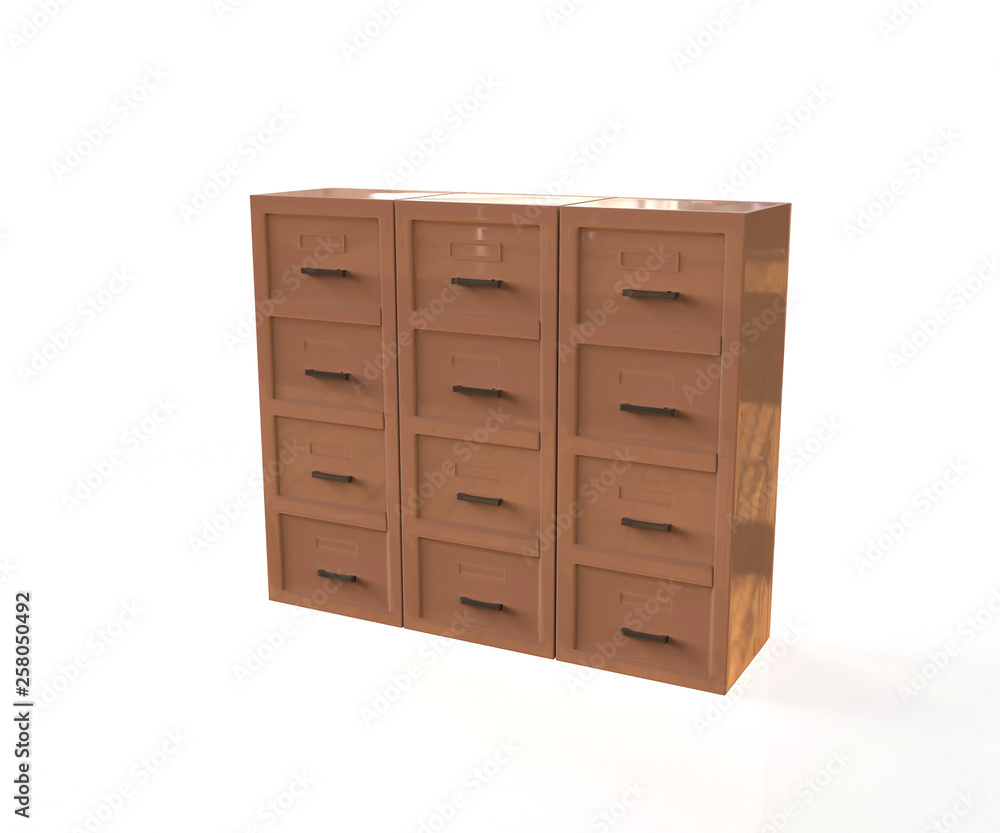 Office filing cabinets. 3d illustration Office filing cabinets. 3d illustration