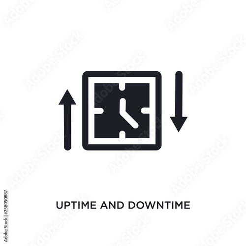 uptime and downtime isolated icon. simple element illustration from technology concept icons. uptime and downtime editable logo sign symbol design on white background. can be use for web and mobile