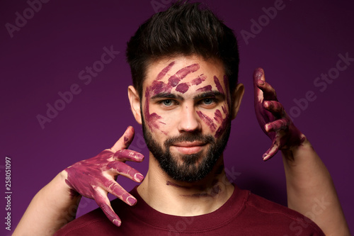 Portrait of handsome man wi...
