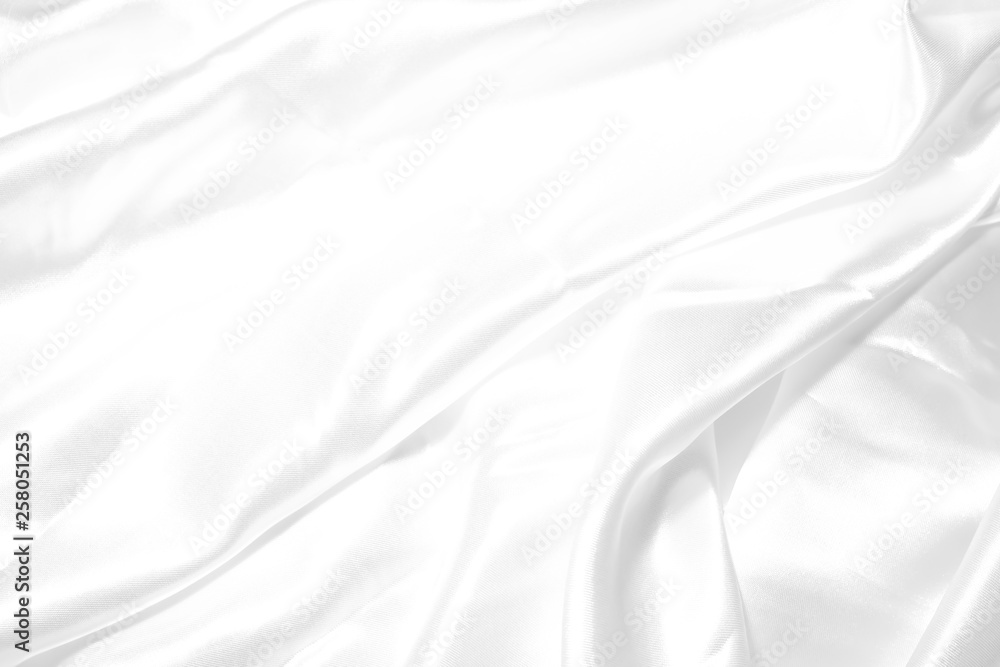 White cloth background abstract with soft waves.