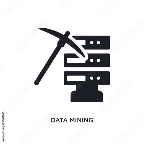 data mining isolated icon. simple element illustration from artificial intellegence concept icons. data mining editable logo sign symbol design on white background. can be use for web and mobile