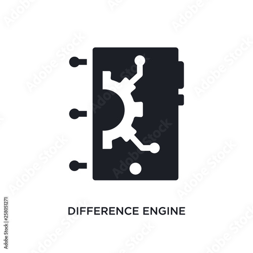difference engine isolated icon. simple element illustration from artificial intellegence concept icons. difference engine editable logo sign symbol design on white background. can be use for web