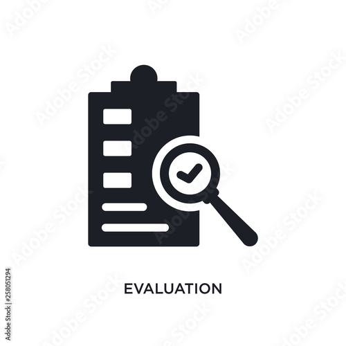 evaluation isolated icon. simple element illustration from artificial intellegence concept icons. evaluation editable logo sign symbol design on white background. can be use for web and mobile
