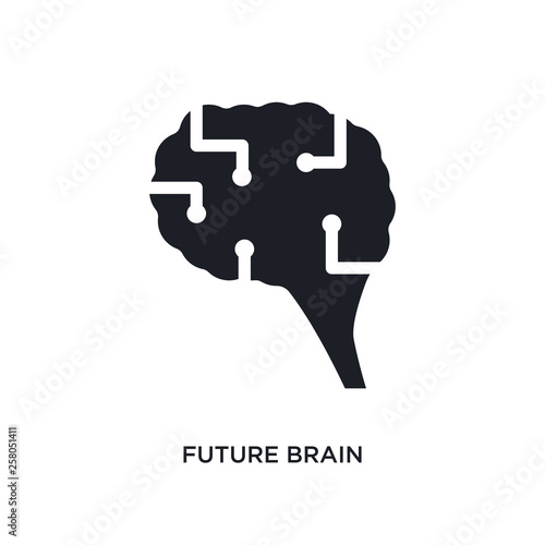 future brain isolated icon. simple element illustration from artificial intellegence concept icons. future brain editable logo sign symbol design on white background. can be use for web and mobile