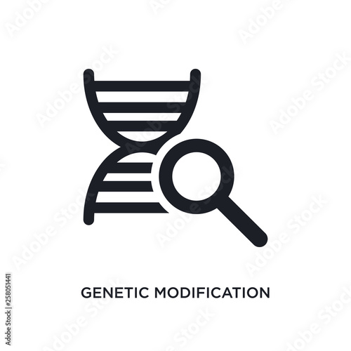 genetic modification isolated icon. simple element illustration from artificial intellegence concept icons. genetic modification editable logo sign symbol design on white background. can be use for