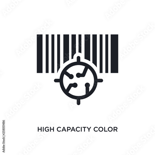 high capacity color barcode isolated icon. simple element illustration from artificial intellegence concept icons. high capacity color barcode editable logo sign symbol design on white background.