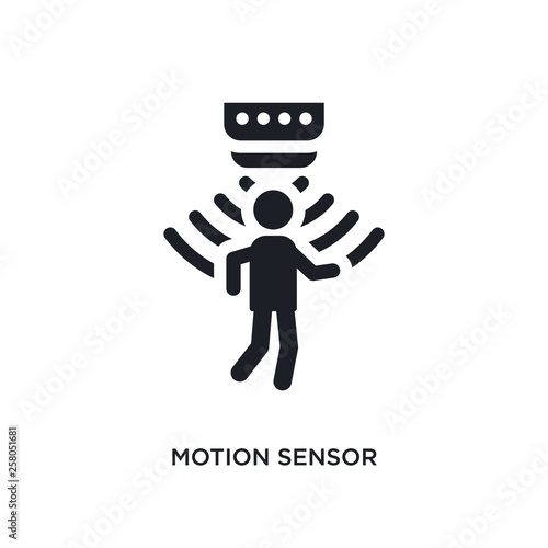motion sensor isolated icon. simple element illustration from artificial intellegence concept icons. motion sensor editable logo sign symbol design on white background. can be use for web and mobile