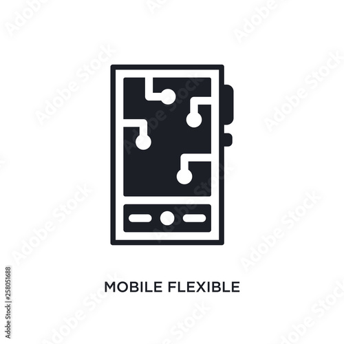 mobile flexible display isolated icon. simple element illustration from artificial intellegence concept icons. mobile flexible display editable logo sign symbol design on white background. can be