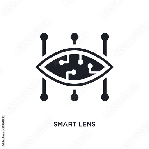 smart lens isolated icon. simple element illustration from artificial intellegence concept icons. smart lens editable logo sign symbol design on white background. can be use for web and mobile