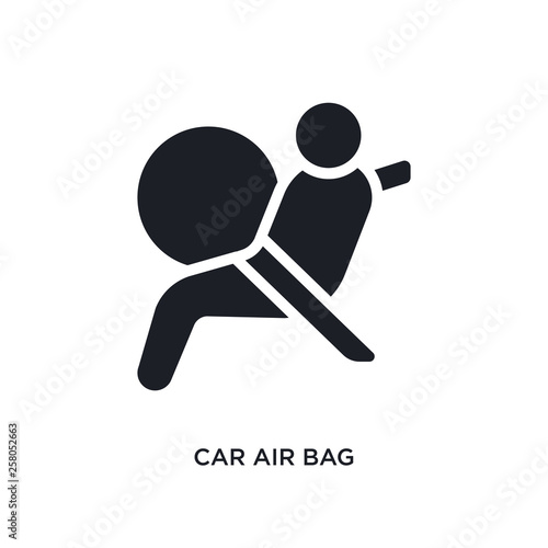 car air bag isolated icon. simple element illustration from car parts concept icons. car air bag editable logo sign symbol design on white background. can be use for web and mobile