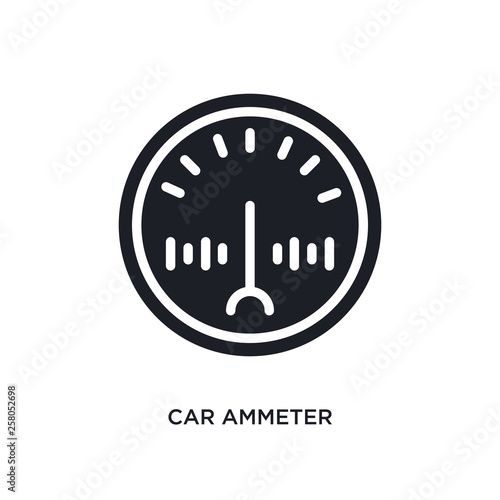 car ammeter isolated icon. simple element illustration from car parts concept icons. car ammeter editable logo sign symbol design on white background. can be use for web and mobile