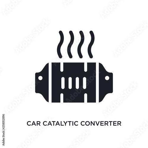 Bilde på lerret car catalytic converter isolated icon