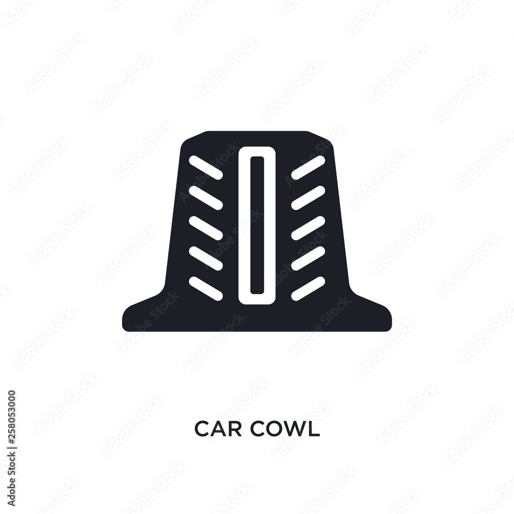 car cowl isolated icon. simple element illustration from car parts