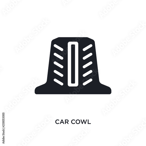 car cowl isolated icon. simple element illustration from car parts concept icons. car cowl editable logo sign symbol design on white background. can be use for web and mobile