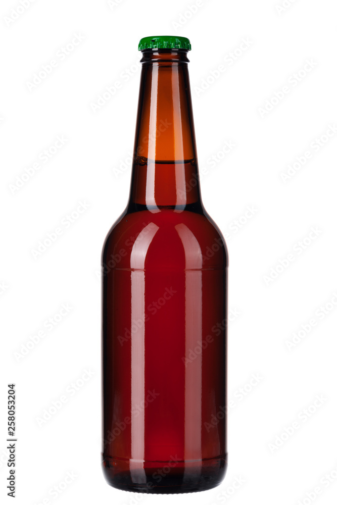 Bottle of dark beer isolated on white background Bottle of dark beer isolated on white background