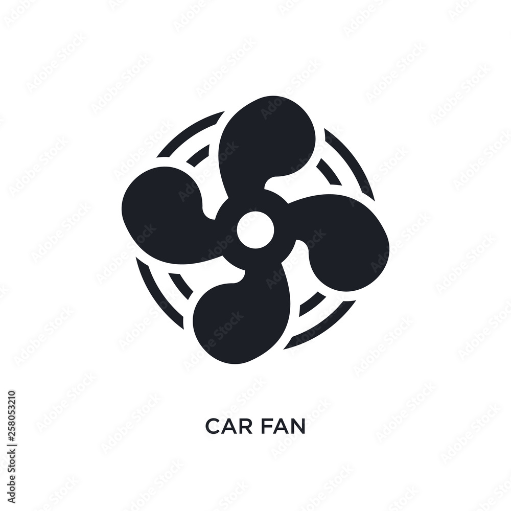 car fan isolated icon. simple element illustration from car parts concept icons. car fan editable logo sign symbol design on white background. can be use for web and mobile car fan isolated icon. simple element illustration from car parts concept icons. car fan editable logo sign symbol design on white background. can be use for web and mobile