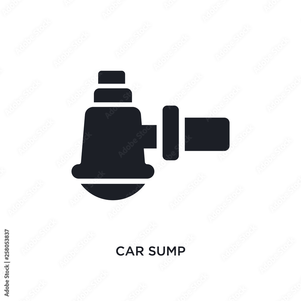 car sump isolated icon. simple element illustration from car parts concept icons. car sump editable logo sign symbol design on white background. can be use for web and mobile