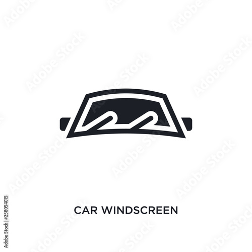 car windscreen isolated icon. simple element illustration from car parts concept icons. car windscreen editable logo sign symbol design on white background. can be use for web and mobile