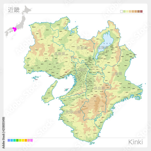 近畿の地図 Kinki 等高線 色分け Stock Vector Adobe Stock 近畿の地図 Kinki 等高線 色分け Stock Vector Adobe Stock